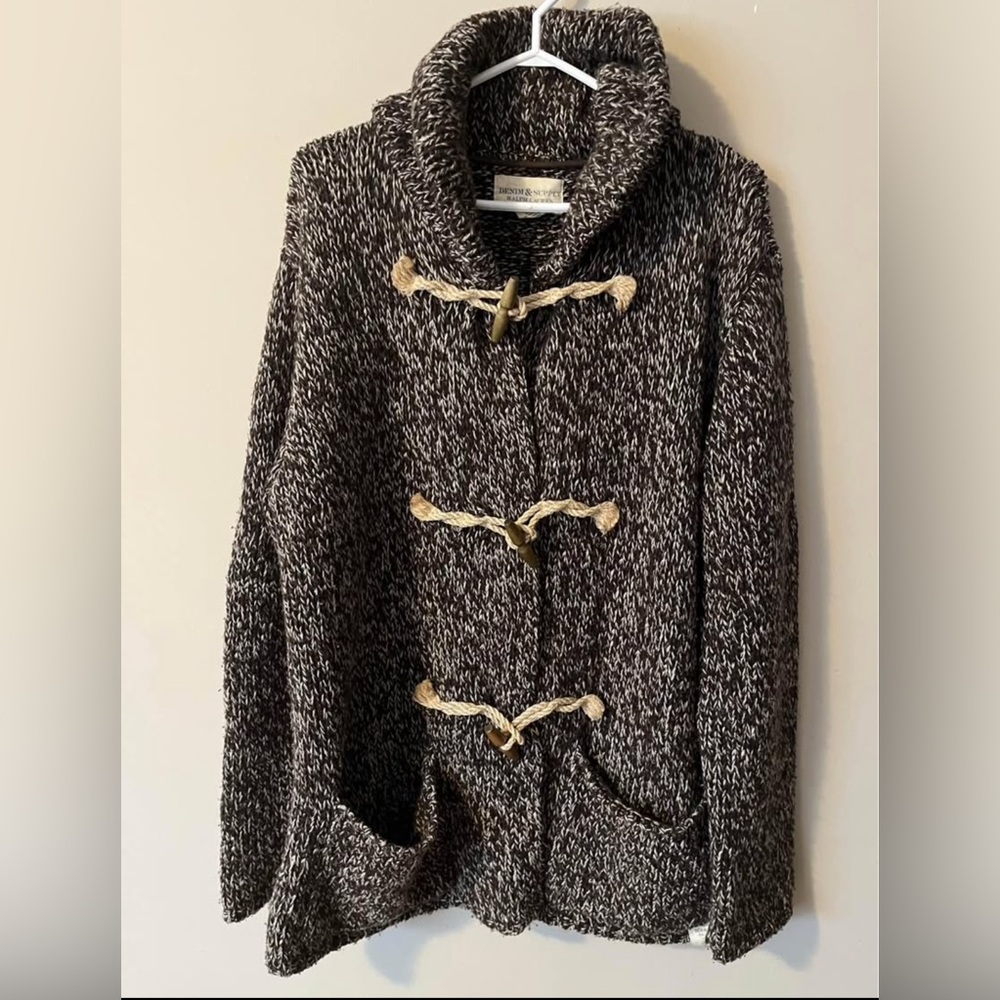 Ralph Lauren Denim & Supply Men’s Large Wool Blend Toggle Cardigan